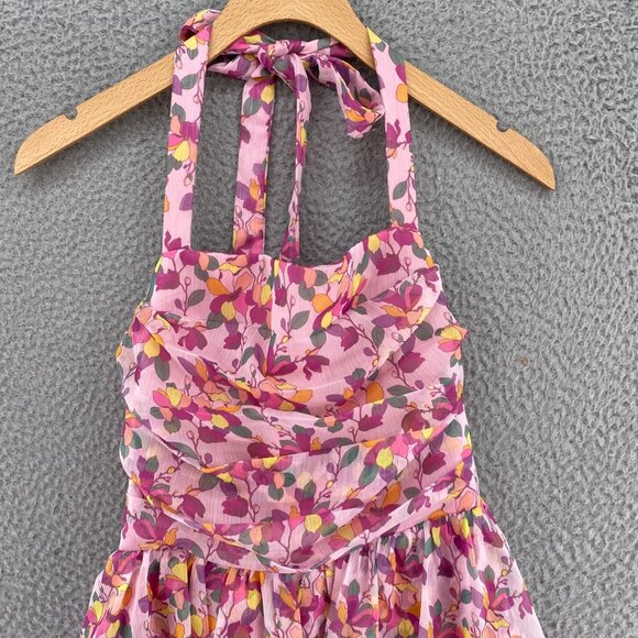 Amanda Uprichard Pink Floral Mini Dress - Picture 4 of 13